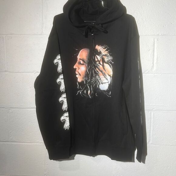 Unique Zip hoodie with screen prints - Picture 1 of 6